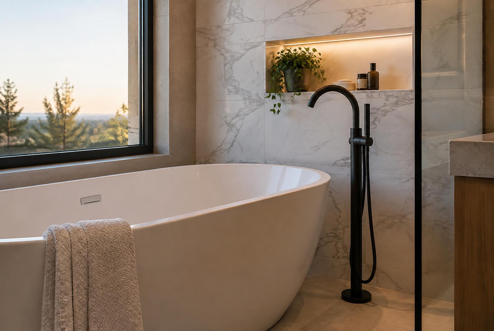 Design concept: contemporary bathroom detail